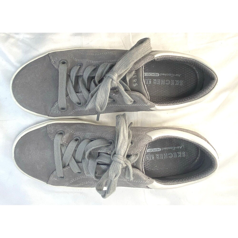 Skechers Street LA Womens Size 8.5 Back Again Gray Suede Casual Shoes 73999 - Picture 8 of 10